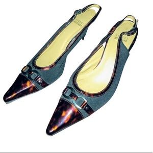 💞💞TORTOISE SHELL💞💞KITTEN HEEL SLINGBACKS💞💞